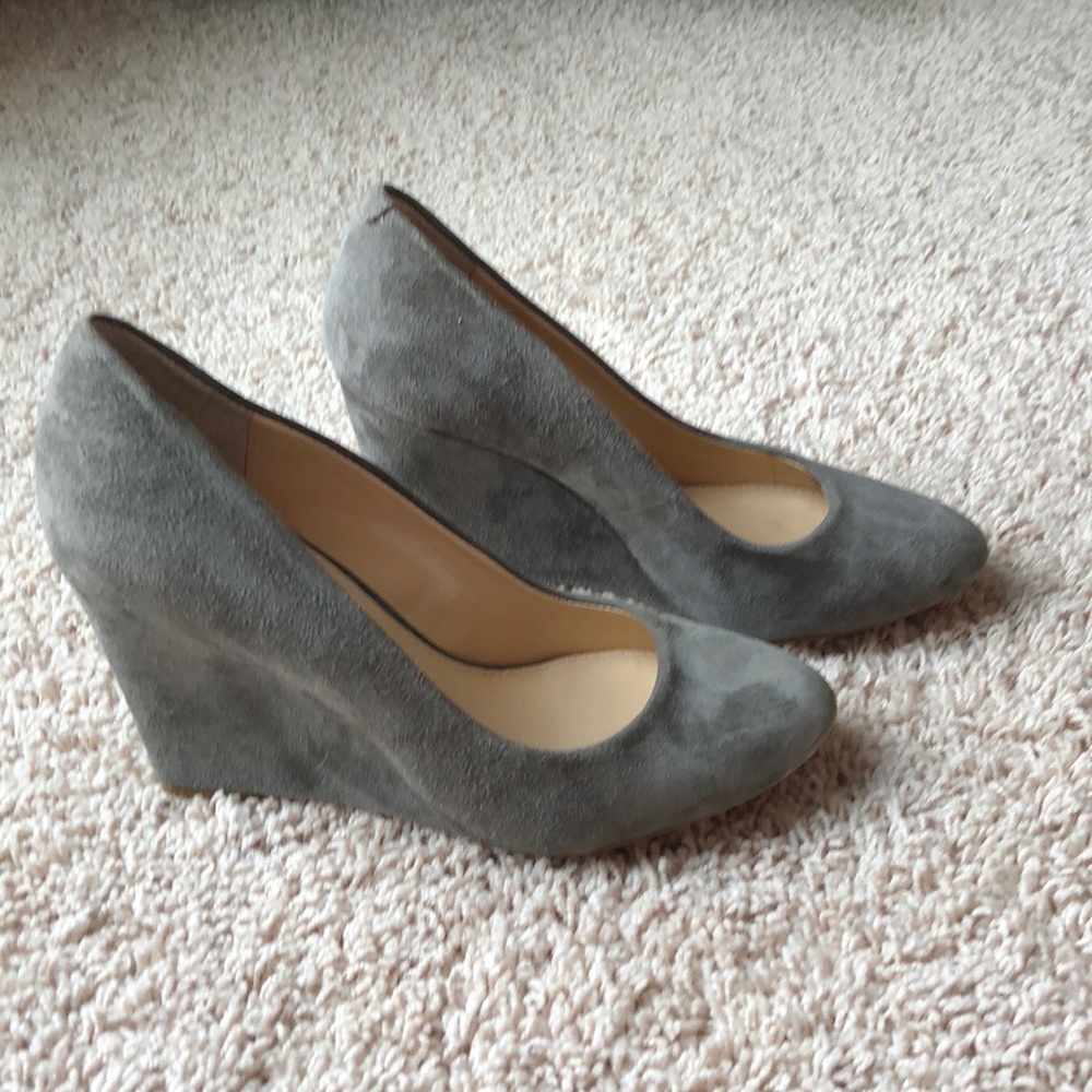 Genuine Suede Banana Republic Wedge Pumps